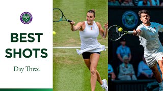 Carlos Alcaraz, Aryna Sabalenka and Joao Fonseca | Best Shots | Day Three | Wimbledon 2025