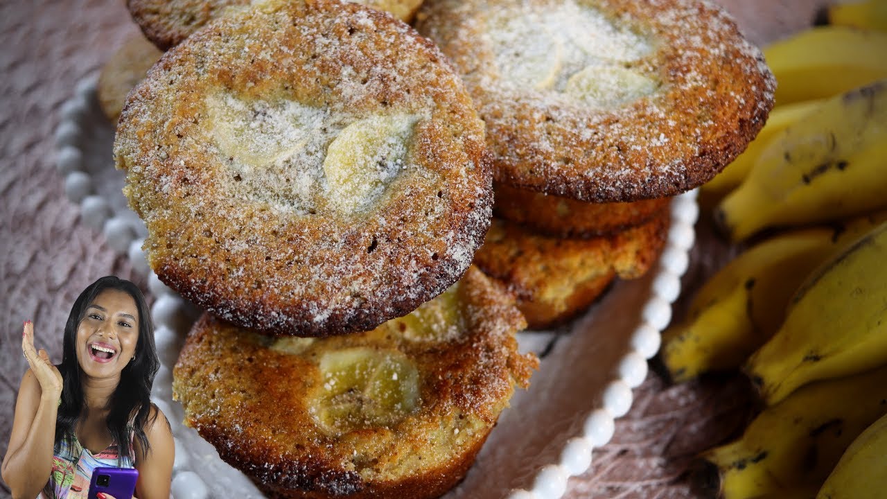 Bolo de Banana com Farelo de Aveia Sem Glúten