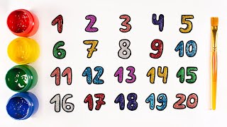 Цифры для детей. Учим цифры. 1-20 Цифры для детей. Учим цифры. 1-20