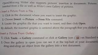 Open office Writer-2 class5