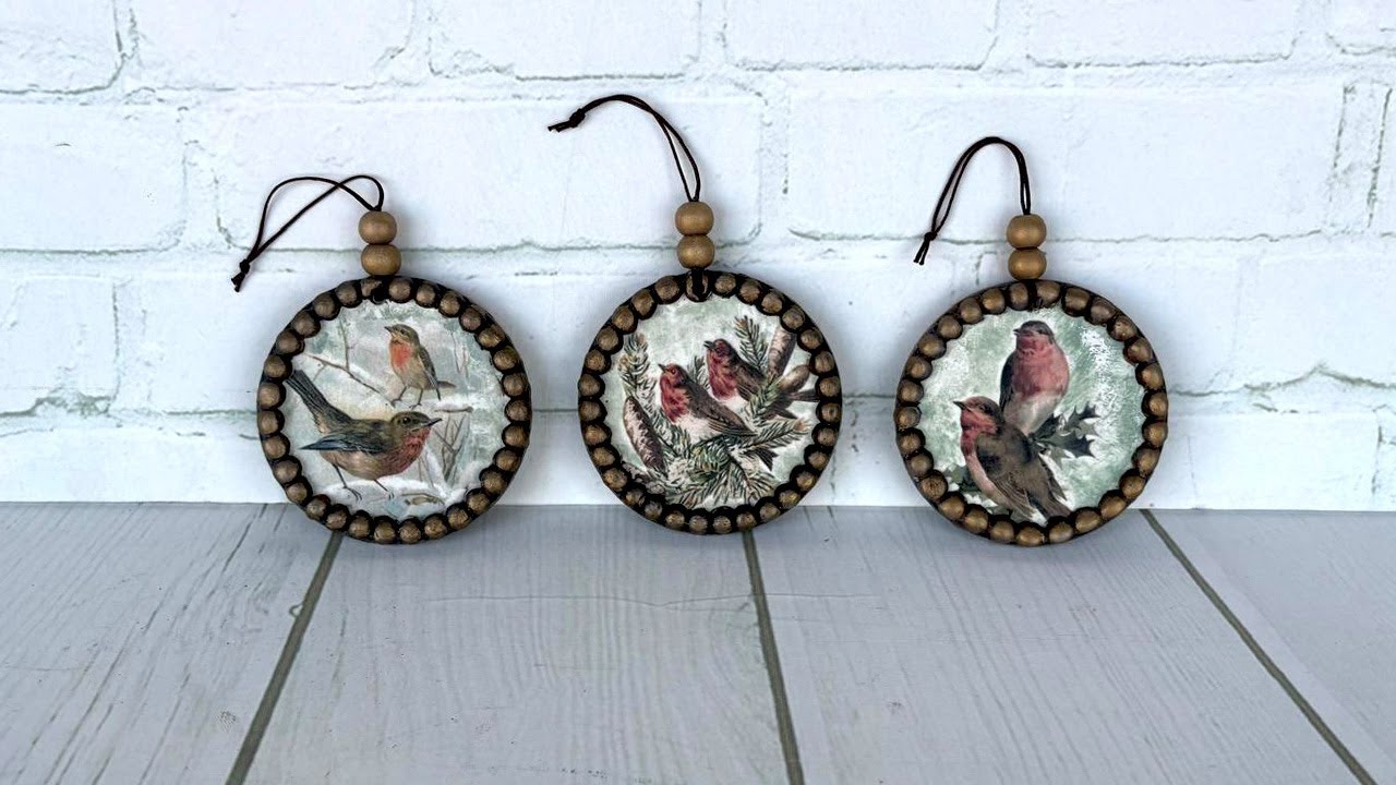 Adornos redondos con pájaros | Regalos | Navidad 2025