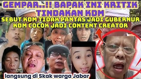 Heboh‼️Bapak ini mengolok-olok KDM Hanya Gubernur Konten, KDM tidak pantas Jadi Gubernur 🙄