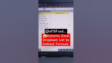 😱 Dynamic Excel Dropdown List by Indirect Formula #short #trending #viral #shorts #excel #formula