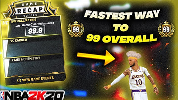 FASTEST METHOD TO GET 99 OVERALL IN NBA 2K20!!! AFTER PATCH 12