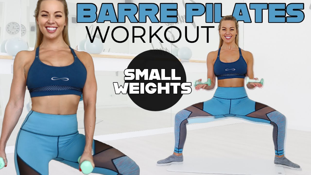 Barre pilates workout with small weights / full body sculpt