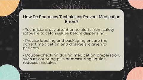 How Do Pharmacy Technicians Prevent Medication Errors? - Clinical Career Path
