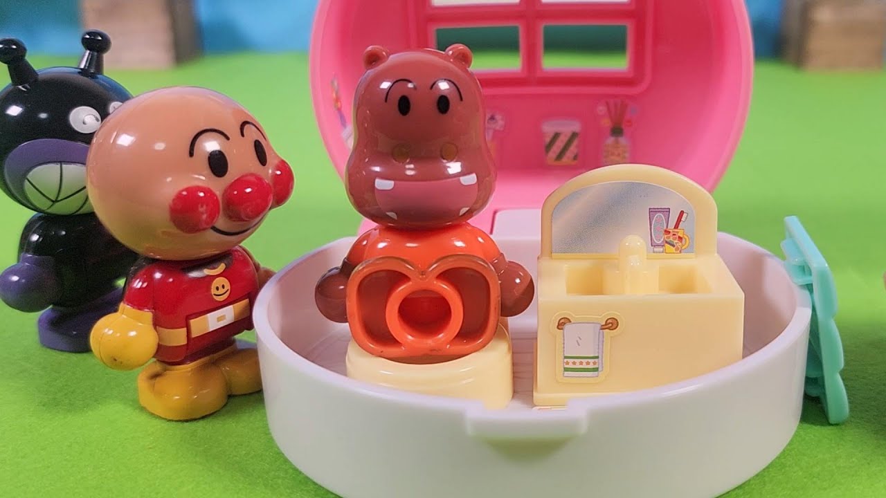 カバおくんと一緒にトイレの練習をしよう！アンパンマンとばいきんまん
