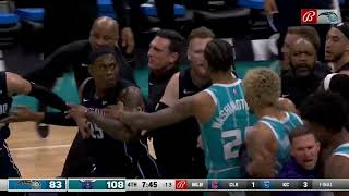 Things got heated between the Magic and Hornets. Harrell, Robin Lopez and Schofield were all ejected
