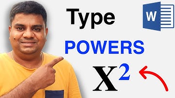 How To Type Power of 2 in Word ( Microsoft )