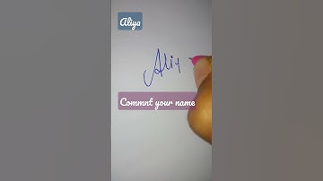 Aliya name signature😚. please🙏 subscribe
