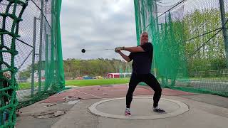 Hammer Throw. 2-3 rotation drills. Master Athletics, M60, 7/2024