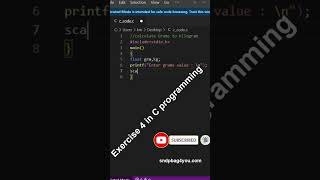 C Programming Exercise 4  ||C for beginner in Bangla  || C programming for beginners #shorts #coding