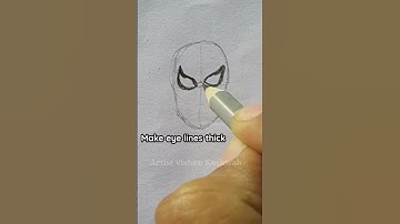 How to draw SpiderMan! Very easy tutorial! SpiderMan No Way Home#shorts #artistvishnukushwah #short