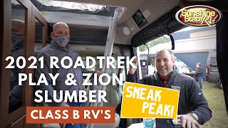 Sneak Peak! 2021 Roadtrek Play & Roadtrek Zion Slumber Class B RV's at 2021 Florida RV SuperShow