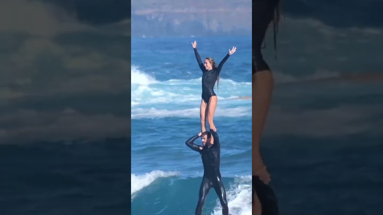👩‍❤️‍👨 Tandem Surf is a Kind of Acrobatics & Acro Yoga Surfing
