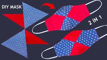 2 In 1 Mask Making Ideas! Diy Breathable Face Mask Easy Pattern Sewing Tutorial | How to Make Mask