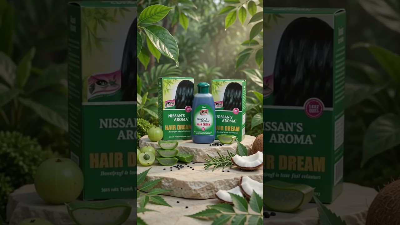 Herbal oil to stop hair shedding and remove dandruff.