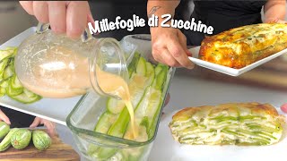 ZUCCHINI MILLEFOGLIE 🥒 only Egg and Cheese Zucchini 🥒 RAW