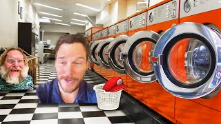Chris Pratt visits his local Laundromat