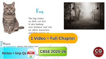 Fog Class 10 English Poem | Detailed Explanation in One Shot