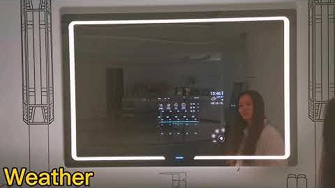 Smart mirror with weather and calendar