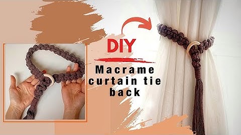 Upgrade Your Curtains👉 with a DIY Macrame Tie-Back /Chic & Simple