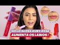 Novo Gloss Plump Ruby Rose que AUMENTA OS LÁBIOS *BARATINHO* por menos de 20 REAIS | Make com Lari