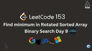 Leetcode 153 | Find minimum in rotated sorted array | Binary Search DSA Series 💻 | LeetCode 