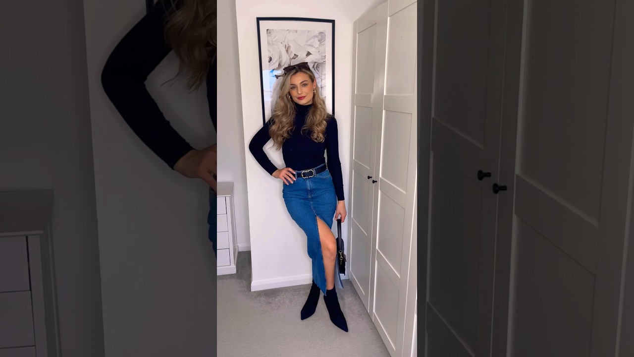 How to style a Denim Midi Skirt🫶🏼