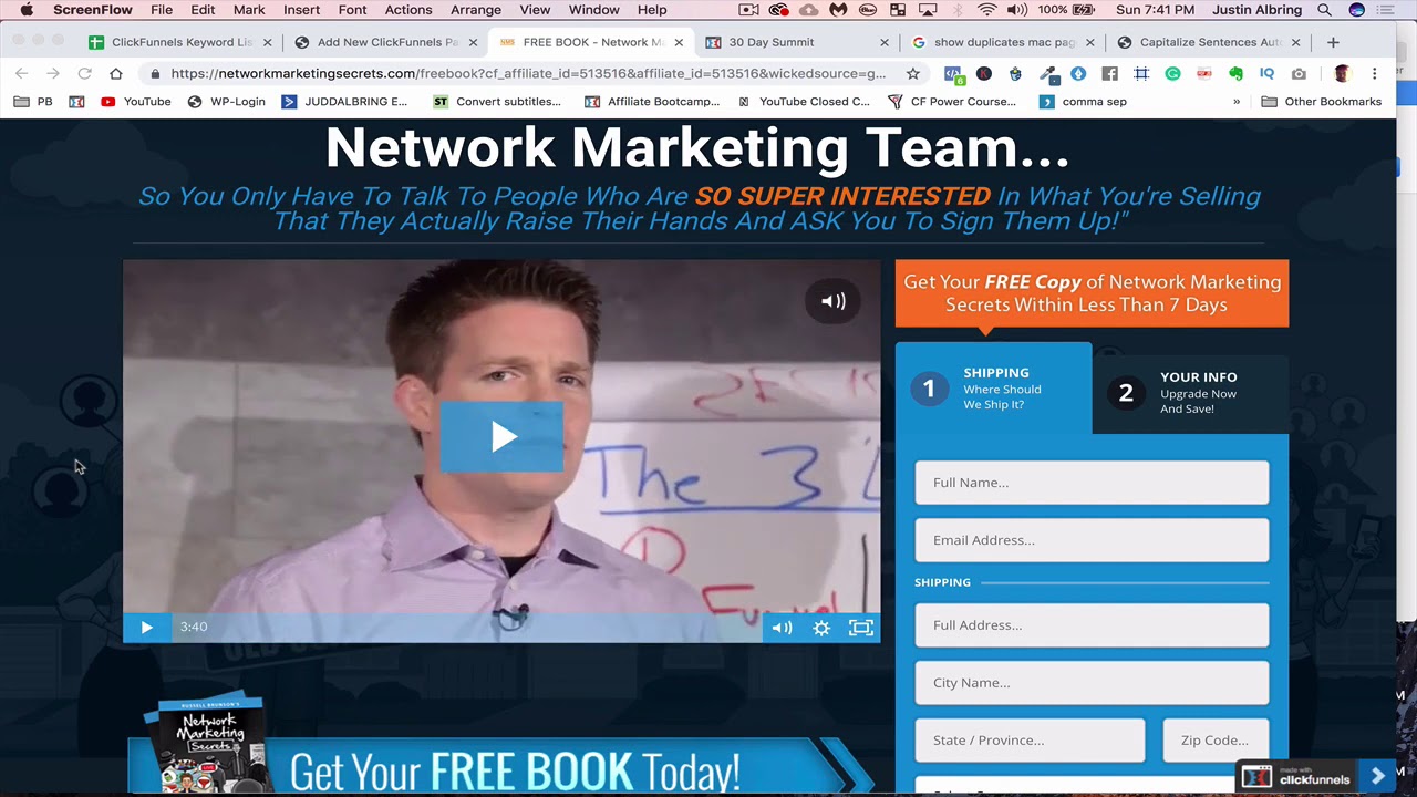 Clickfunnels For Network Marketing   Get The Free MLM Funnel Book Here!