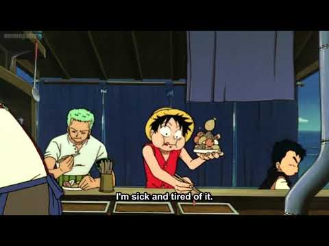 Zoro fight Luffy for eating his food