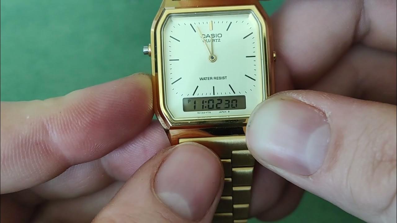 how to set the time on a Casio AQ230 YouTube