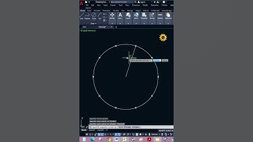 Divide Circle into Equal Parts in AUTOCAD - 101 !  #autocaddrawing #shortsviral #autocad