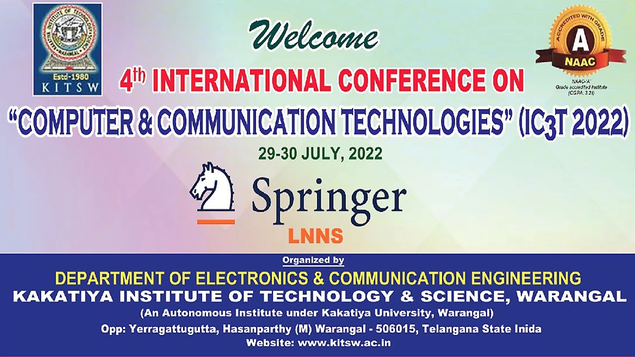 |  4TH INTERNATIONAL CONFERENCE ON  |  COMPUTER & COMMUNICATION TECHNOLOGIES  |