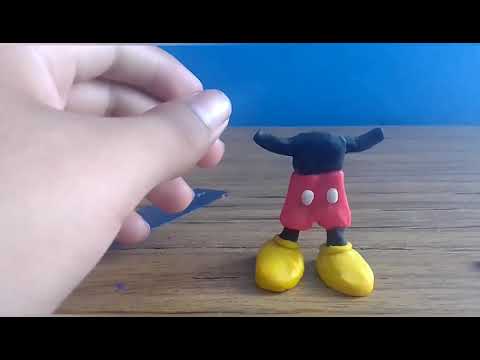 Como hacer a Mickey Mouse de plastilina