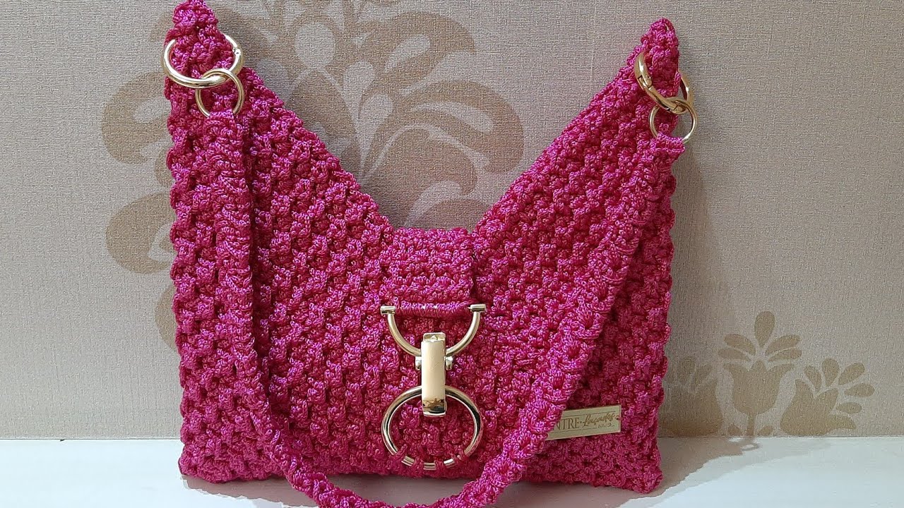 BOLSA em CROCHÊ Pink. #vavamelosena - YouTube