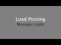Load Posting - Manage My Loads
