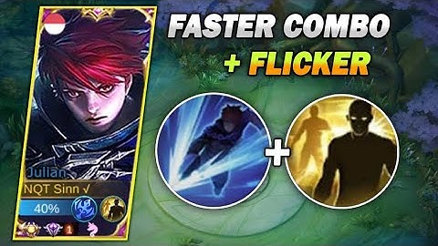 JULIAN FASTER COMBO + FLICKER 🔥 JULIAN BUILD & COMBO AND SET EMBLEM TOP GLOBAL JULIAN MLBB