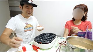 Japanese Son Cooks Takoyaki For Singaporean Family‍‍‍