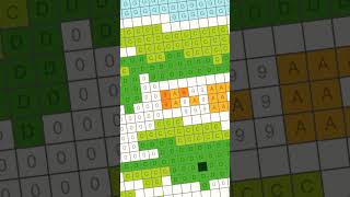 Satisfying easy pixel art coloring 🌳🌳  #pixelart #coloringpages #adultcoloring #satisfying