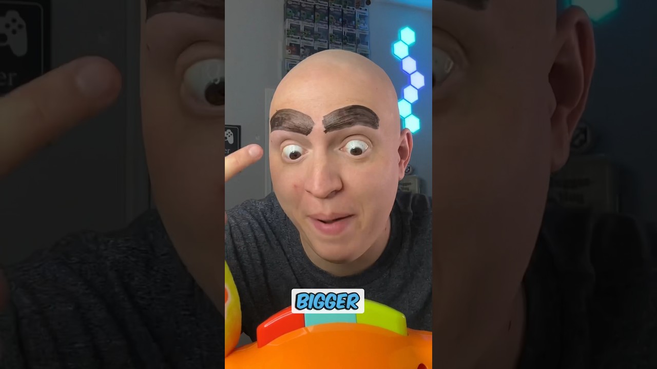 The toy hates my eyebrows 