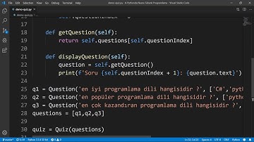 Python - Quiz Uygulama Örneği