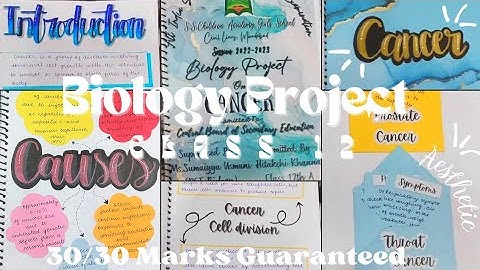 Biology Project Class 12 | 30/30 Marks Guaranteed | Cancer | Aesthetic Decoration Ideas |