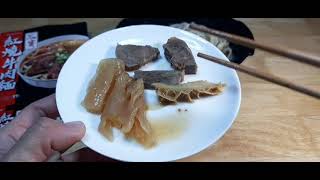 全家70元吃三寶牛肉麵！牛筋牛腱牛肚真的有？？TAIWANESE ... 