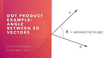 Dot Product Example: Angle Between 3D Vectors