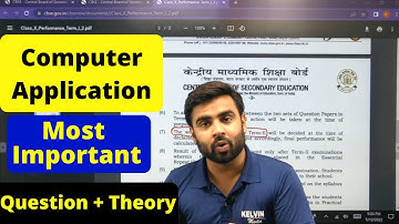 CBSE Class-10 Ca (Computer Applications) Most Important Questions | Free PDF | Best Questions for IT