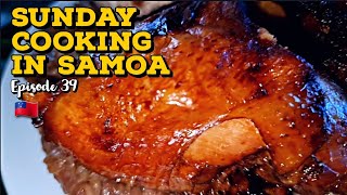 SUNDAY COOKING IN SAMOA | ROAST CHICKEN & TURKEY TAIL, BEEF STIR FRY & STEAK | EPISODE 39 | SAMOA