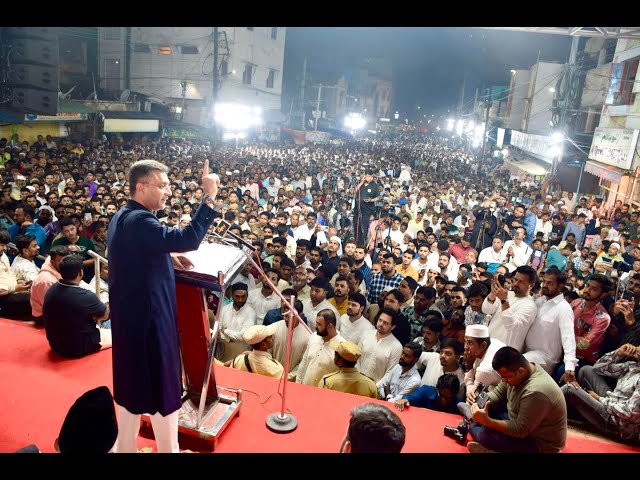 Akbaruddin Owaisi | Lok Sabha Elections 2024 | Inteqabi Jalsa at Rakshapuram, Chandrayangutta. class=