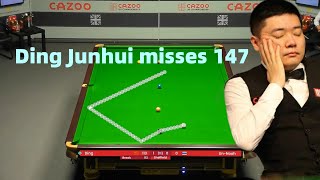 Ding Junhui misses 147，UK Championship Qualifying 2022.丁俊晖错失147，2022斯诺克英锦赛