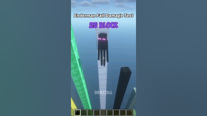 Enderman Fall Damage Test ... 😱😱😱  #shorts #minecraft  #fyp